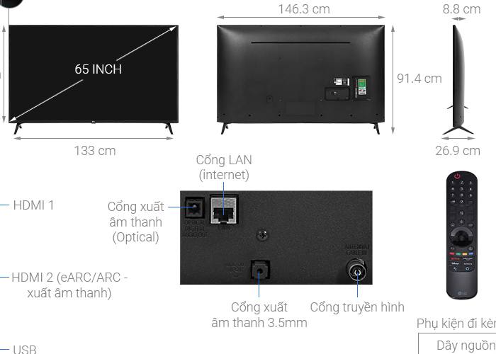 Smart Tivi LG 4K 65 Inch 65UP7550PTC